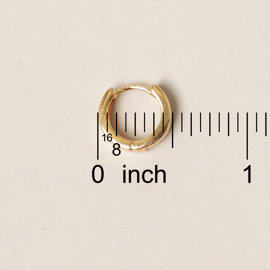White Gold Mini Link Hoops - Image 2