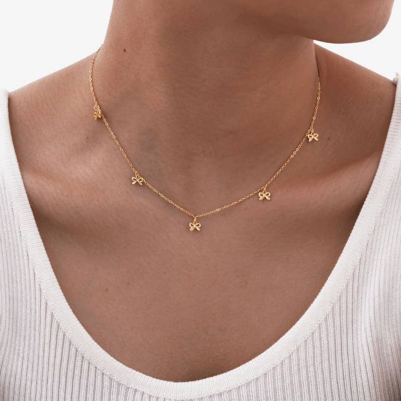 Minimalist Bow Necklace - Image 3