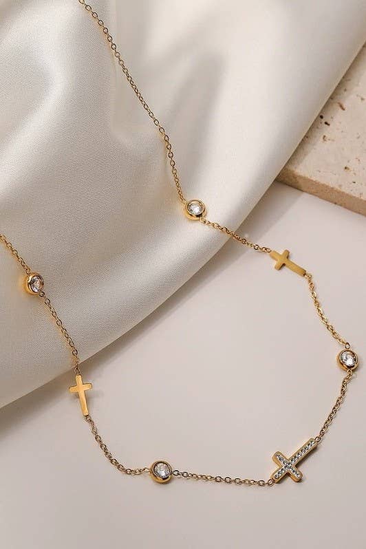 Luxe Cross Station Necklace - Image 5