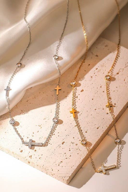 Luxe Cross Station Necklace - Image 6
