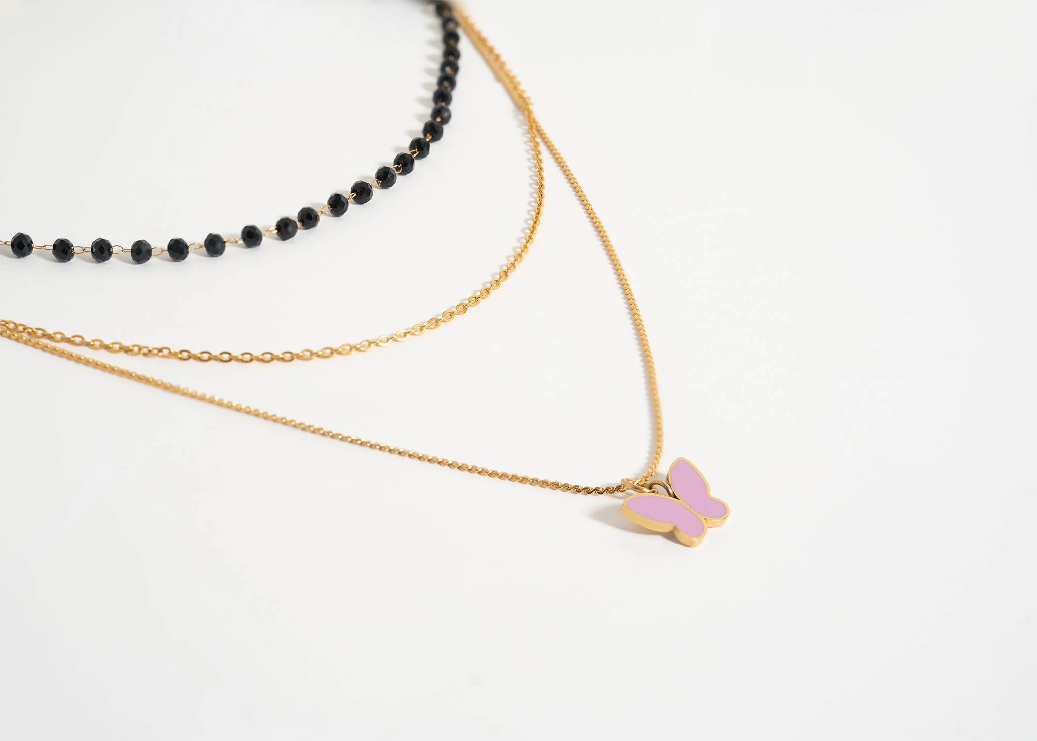 3 Row Layering Necklace Magnetic Clasp - Image 8