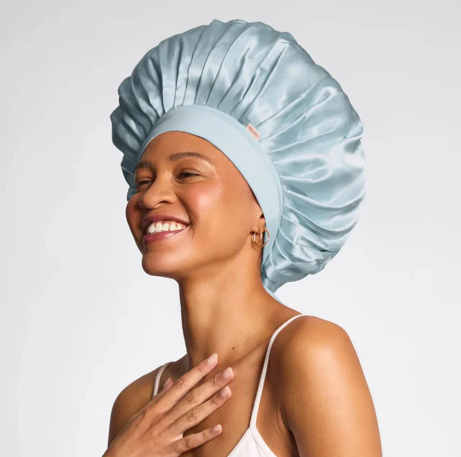 Adjustable Satin Bonnet - Haze Blue - Image 2