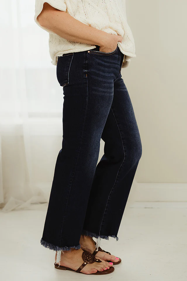 Tandy Straight Leg Frayed Jeans - Image 2