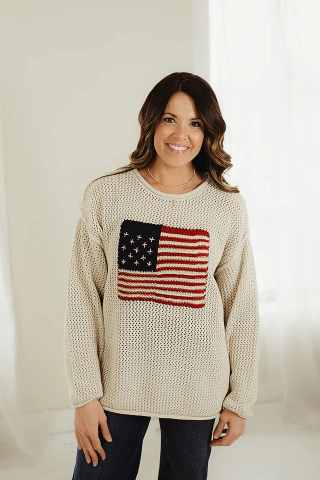 American Flag Sweater