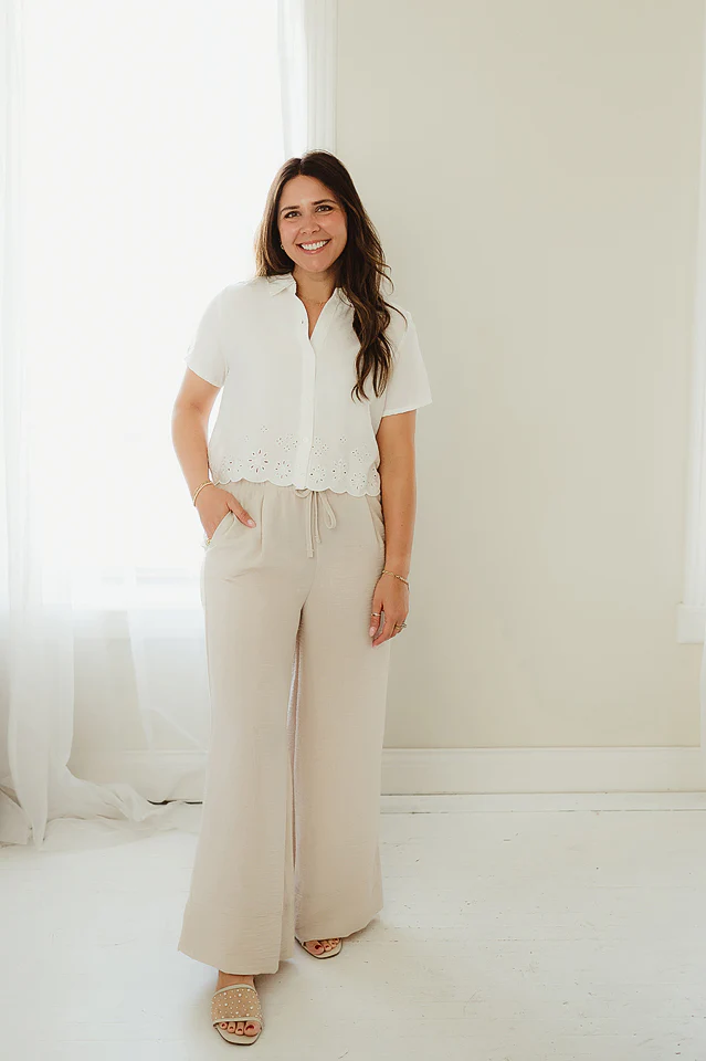 Sand Beige Breezeline Pants - Image 2