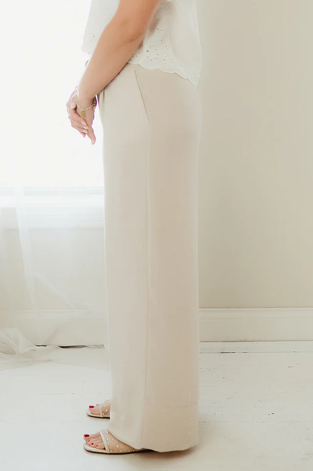 Sand Beige Breezeline Pants - Image 3