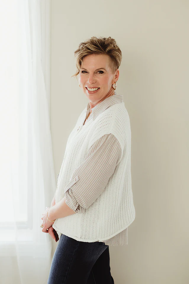 Ivory 4 Button Sweater Vest - Image 2