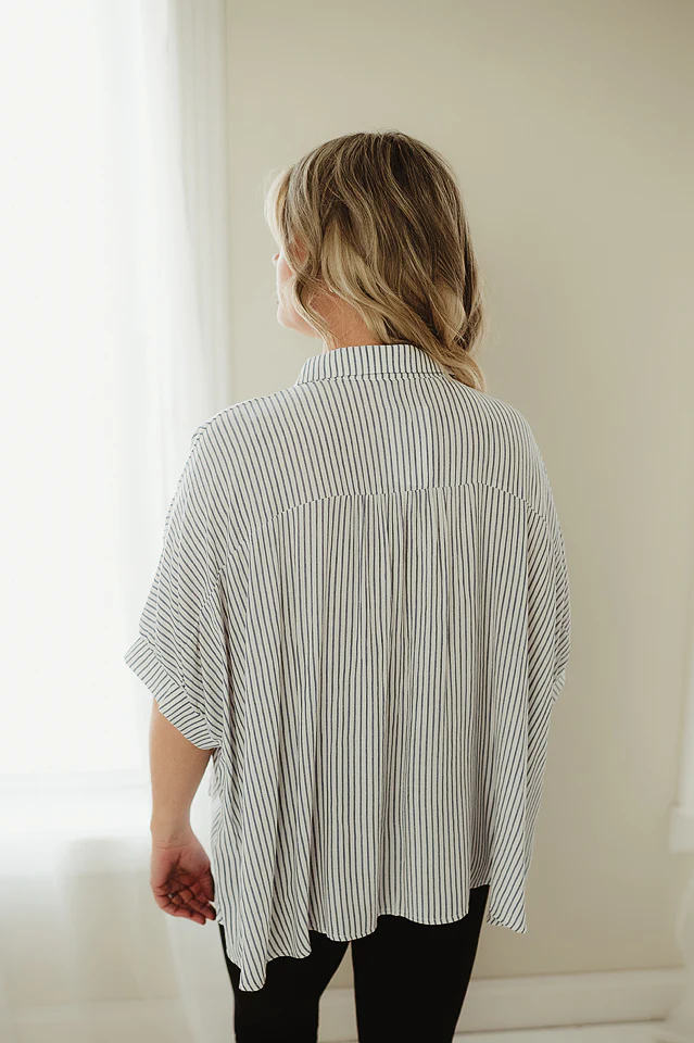 Blue Stripe Edit Top - Image 3