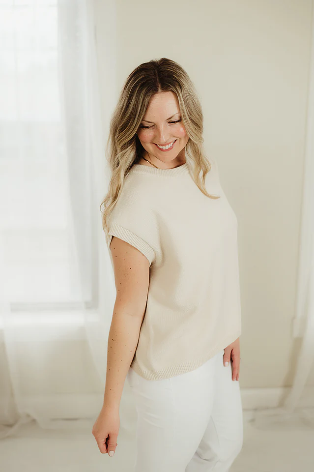 Sand Beige Effortless Charm Top - Image 2