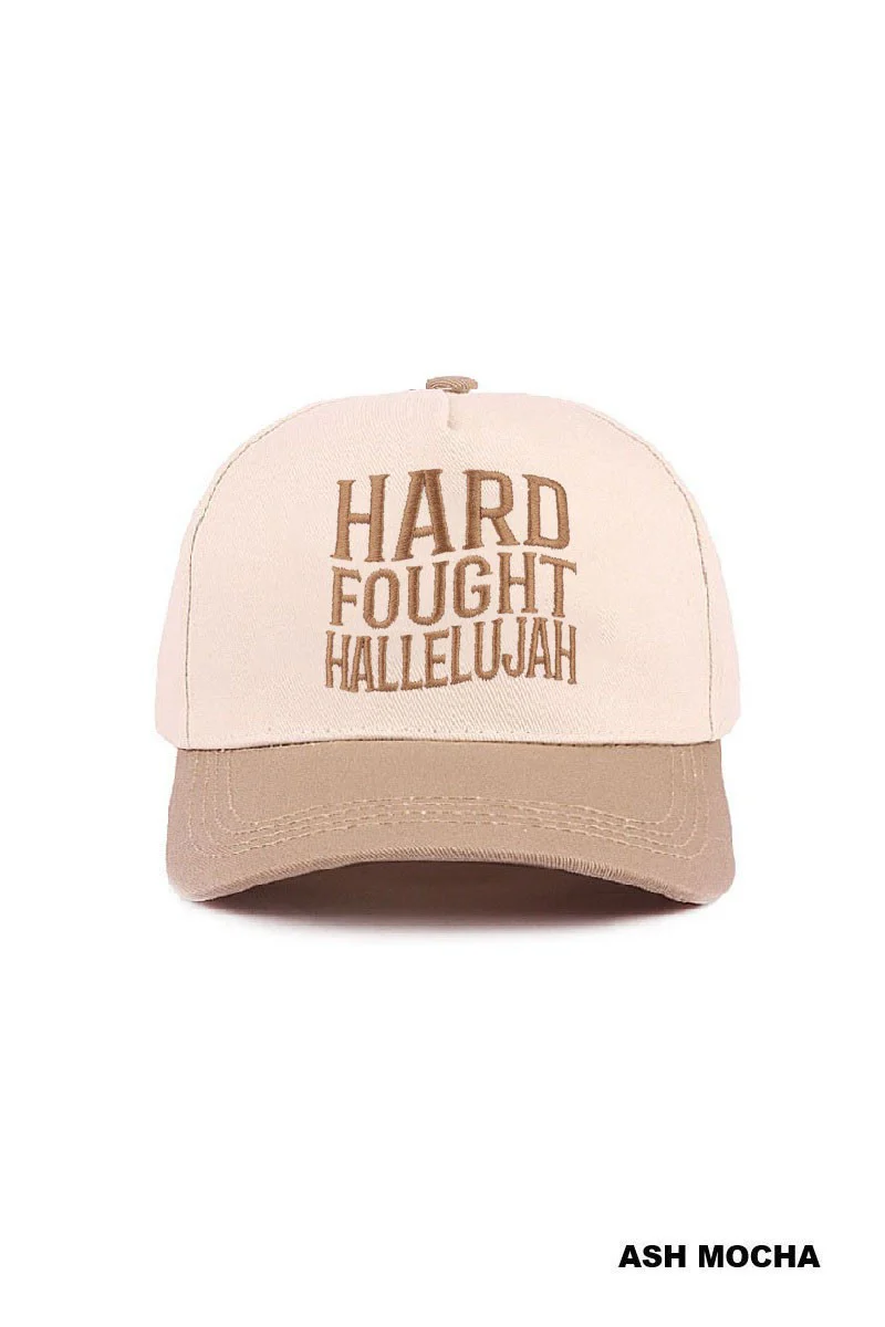 Ash Mocha "HARD FOUGHT HALLELUJAH" Hat - Image 2
