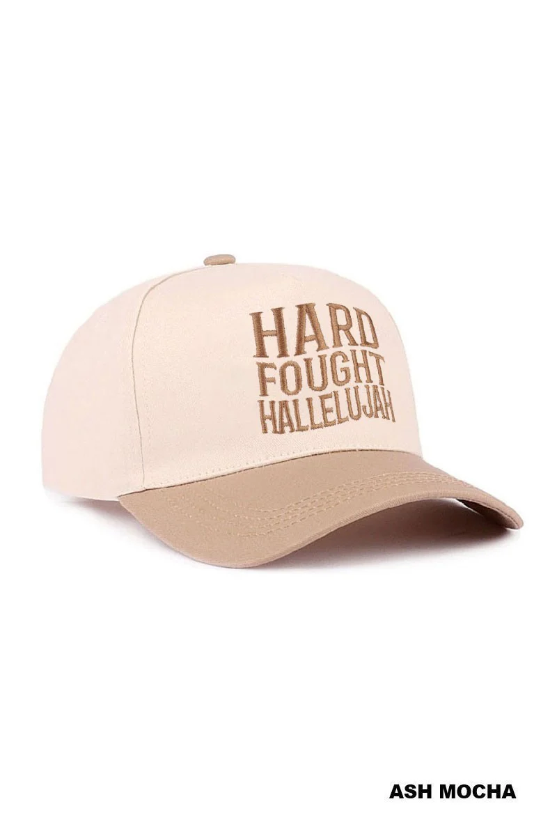 Ash Mocha "HARD FOUGHT HALLELUJAH" Hat - Image 3