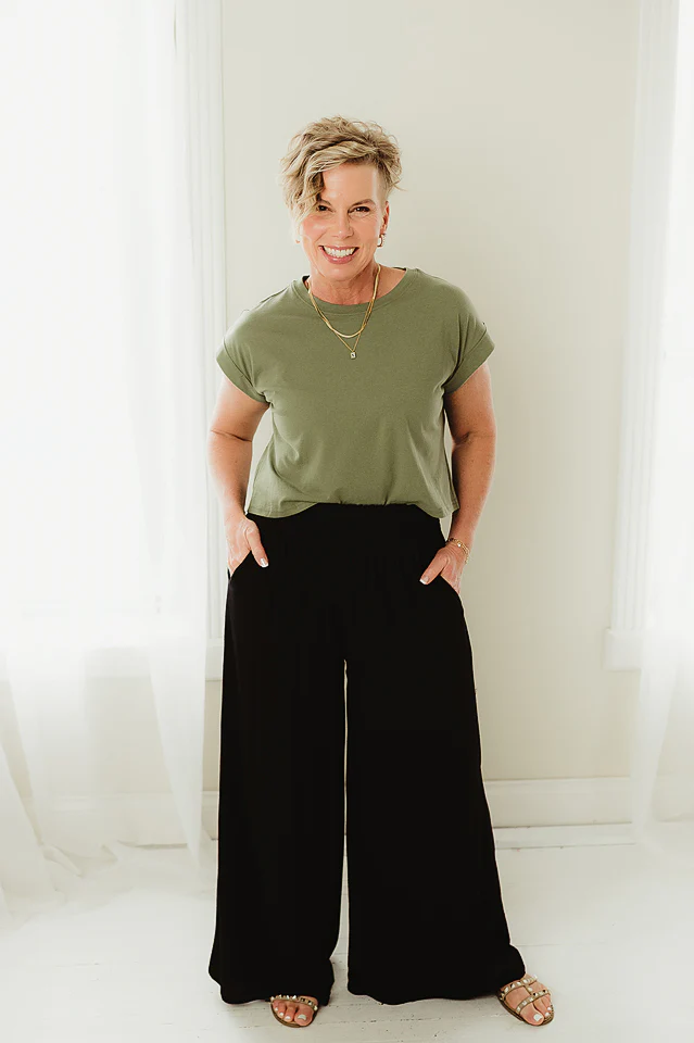 Olive Cotton Crop Top - Image 5