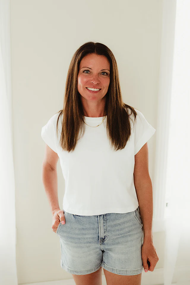 White Cotton Crop Top