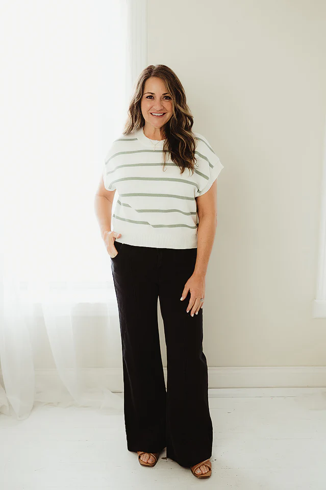 Sage Portside Cap Sleeve Knit - Image 2