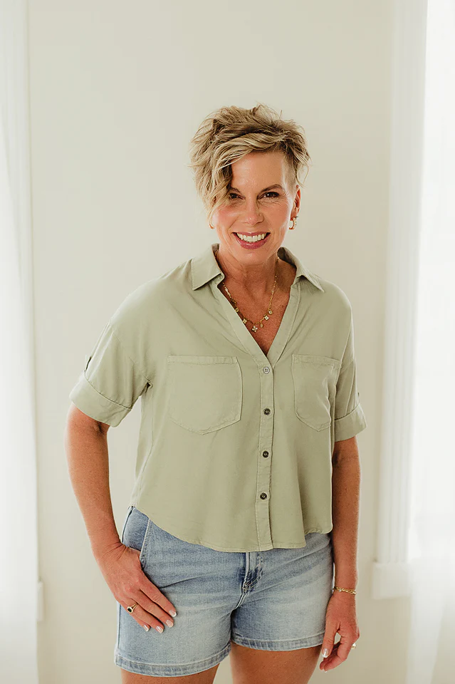 Olive Seabreeze Button Down