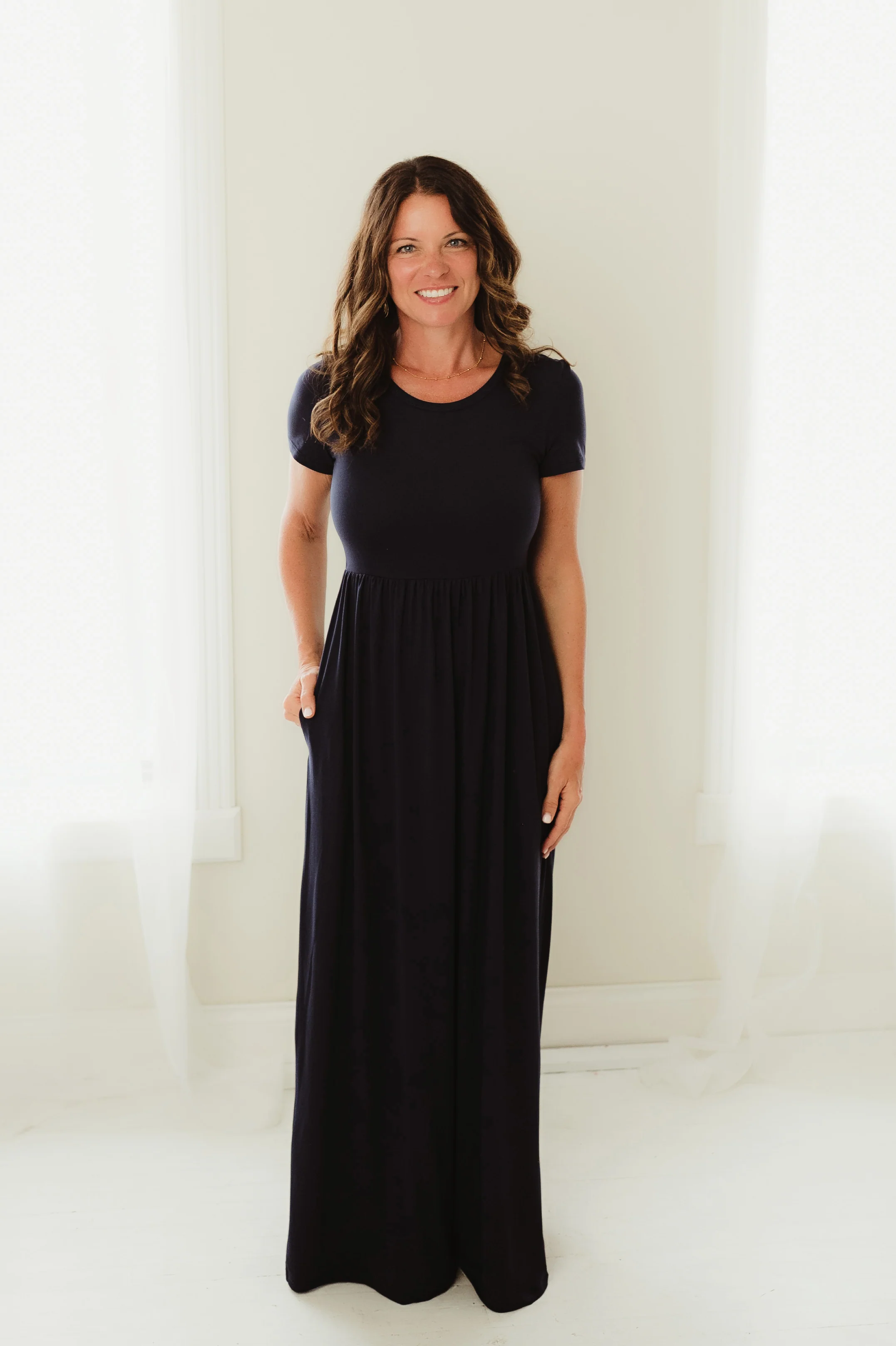 Navy Simple Statement Maxi