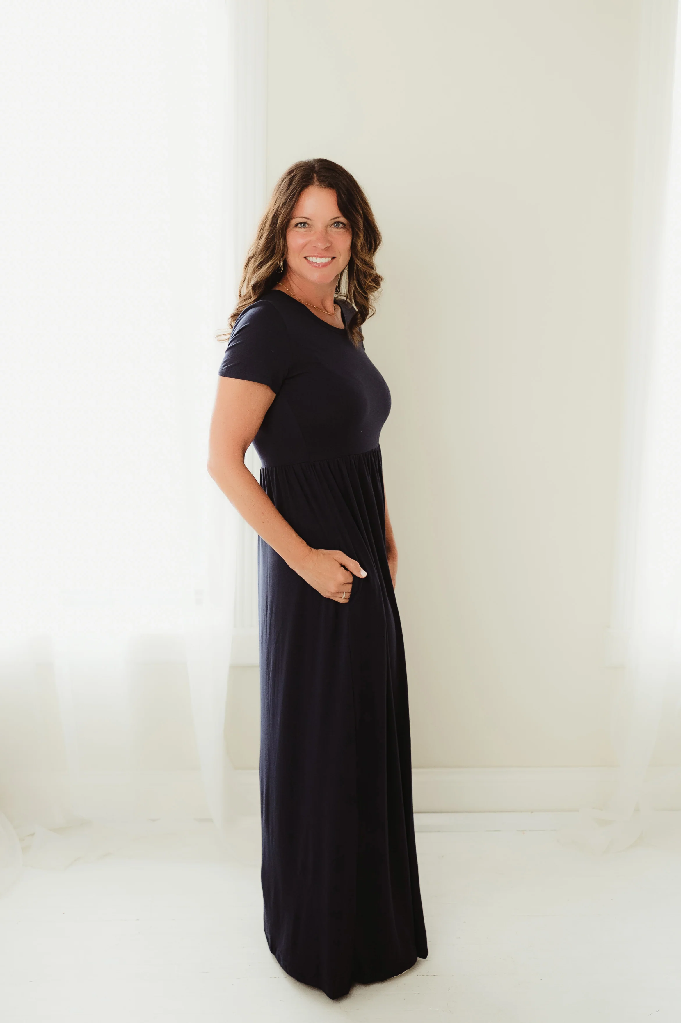 Navy Simple Statement Maxi - Image 2