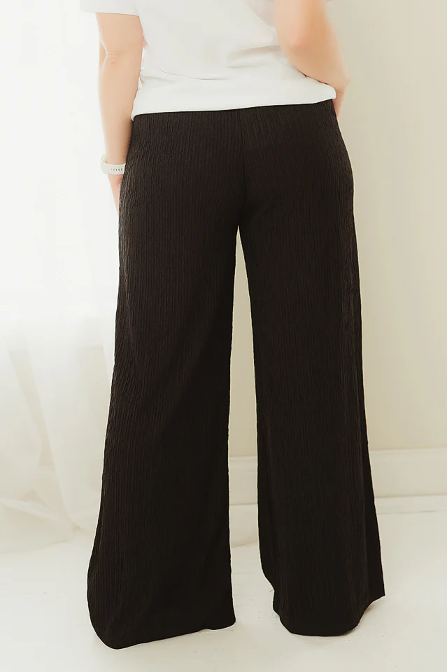 Black Bliss Textured Pants - Image 4