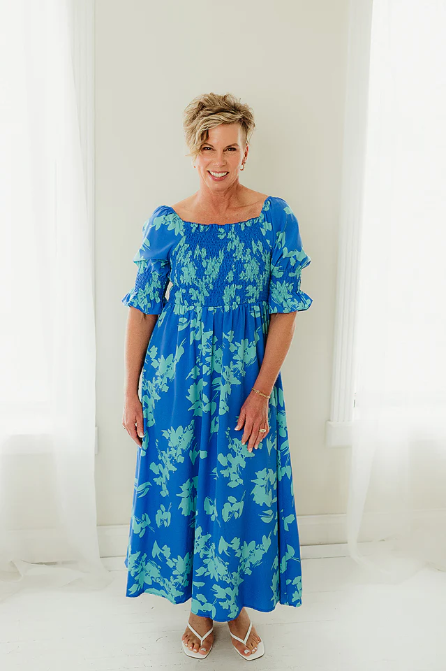 Blue Meadow Leaf Maxi