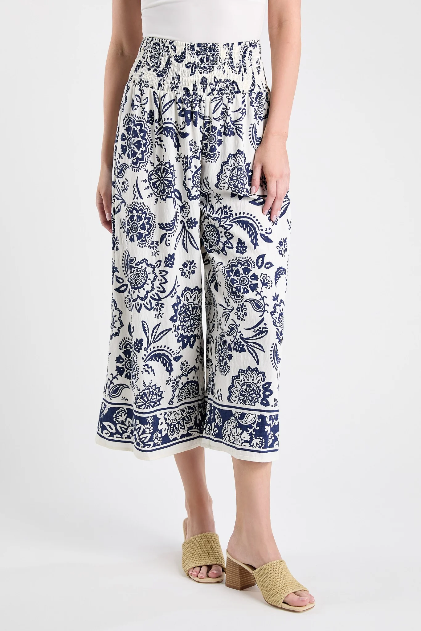 Blue Willow Printed Pants
