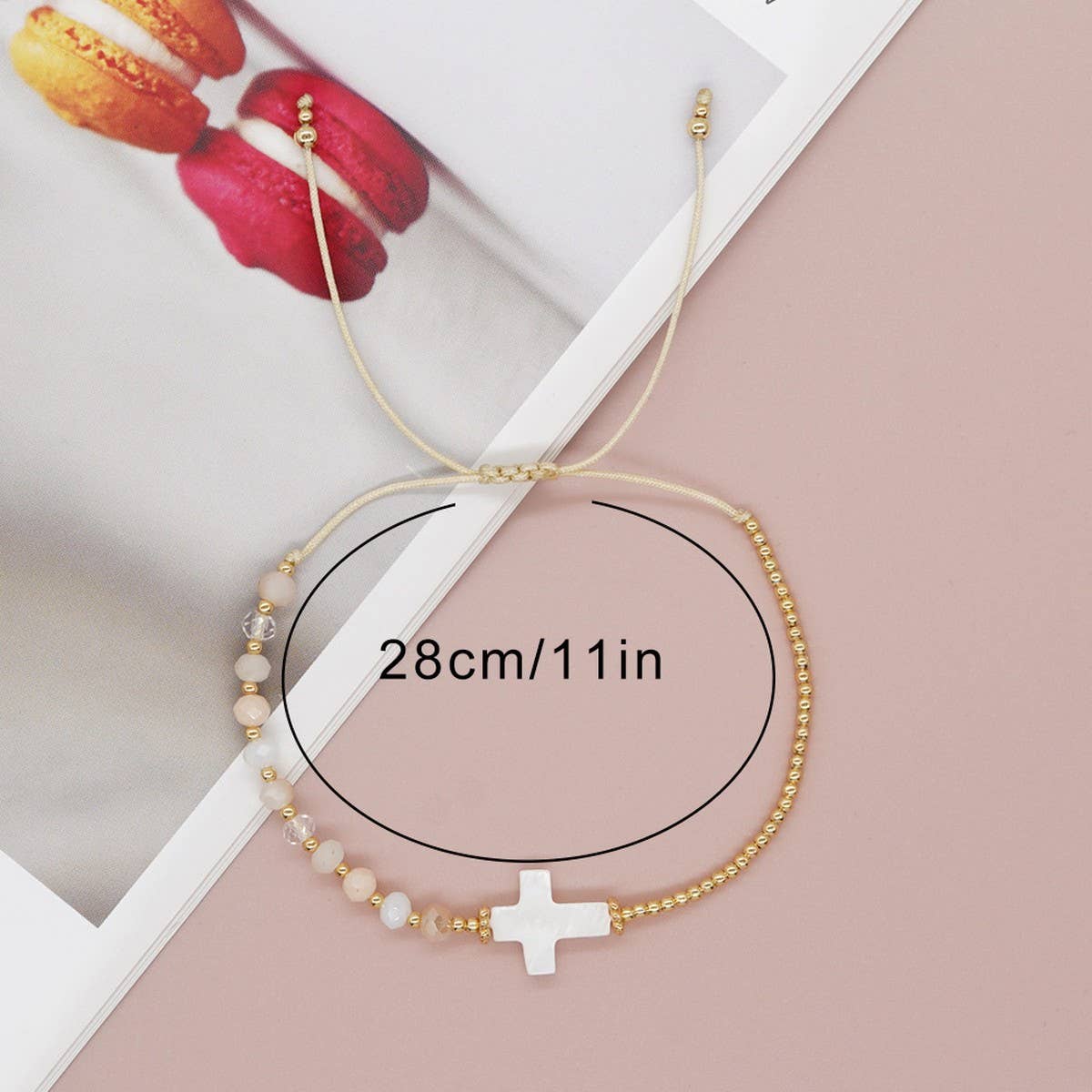 Boho Cross Charm Bracelet - Image 4