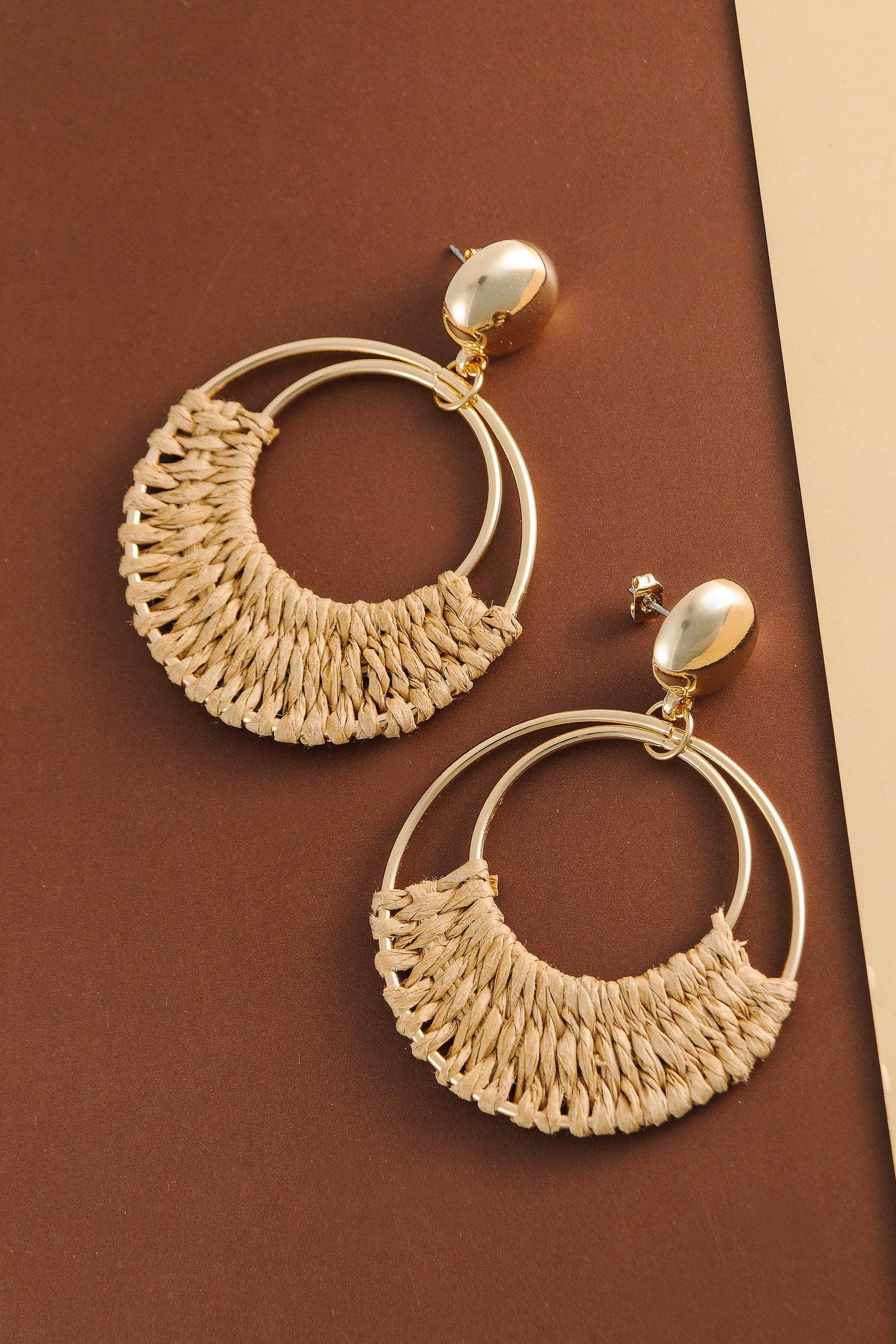 Boho Raffia Earrings