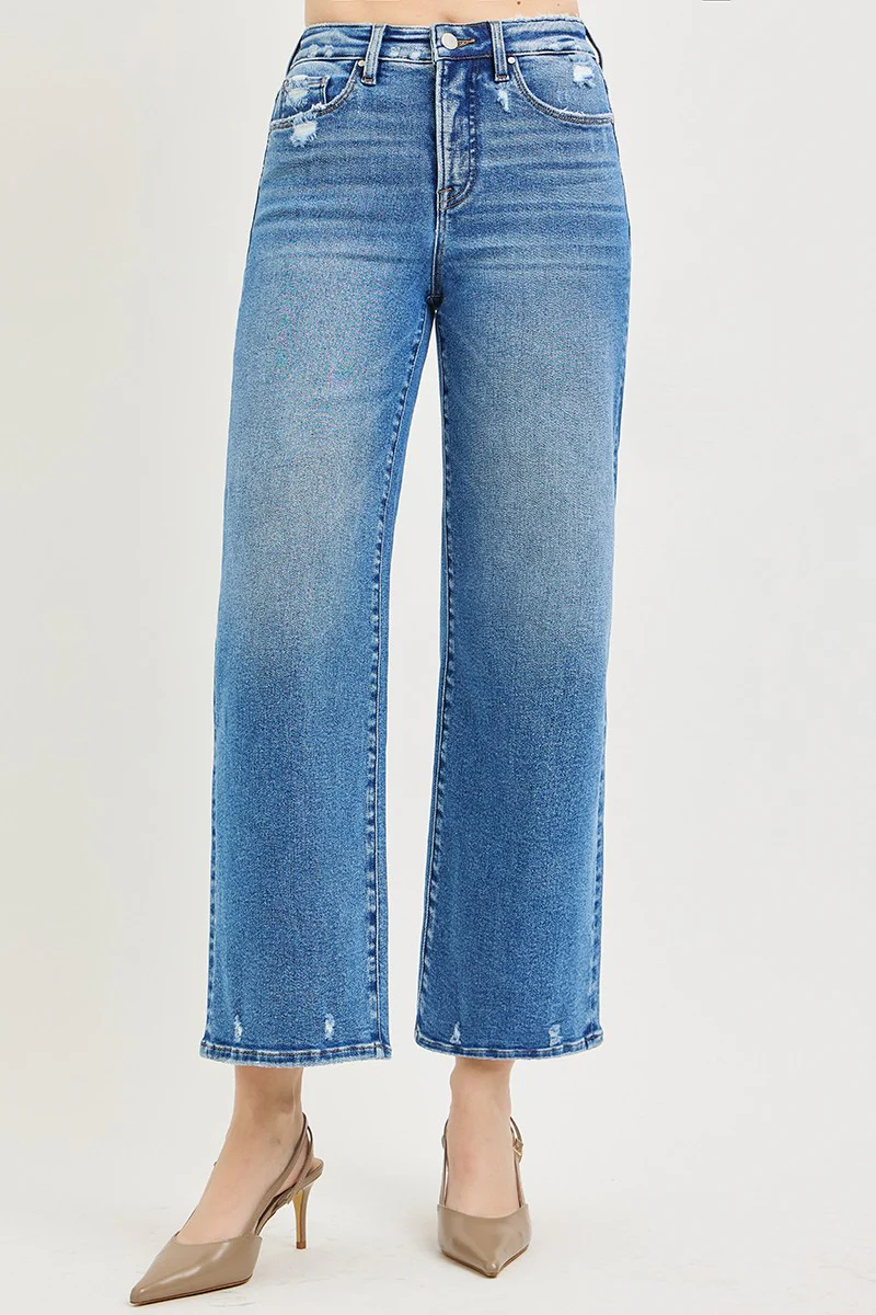 Brenna Cropped Wide Jeans