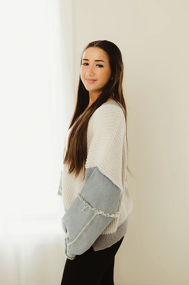 Button Up Denim Cardigan - Image 3
