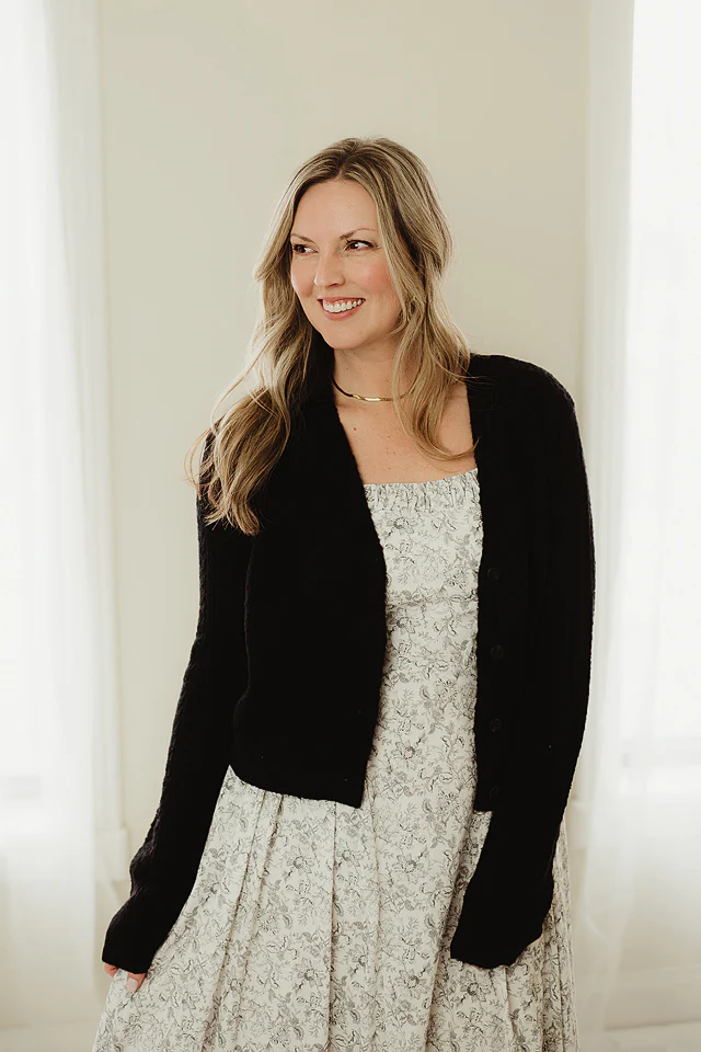 Buttoned Cable Knit Sweater