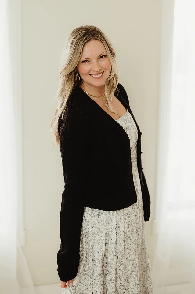 Buttoned Cable Knit Sweater - Image 2