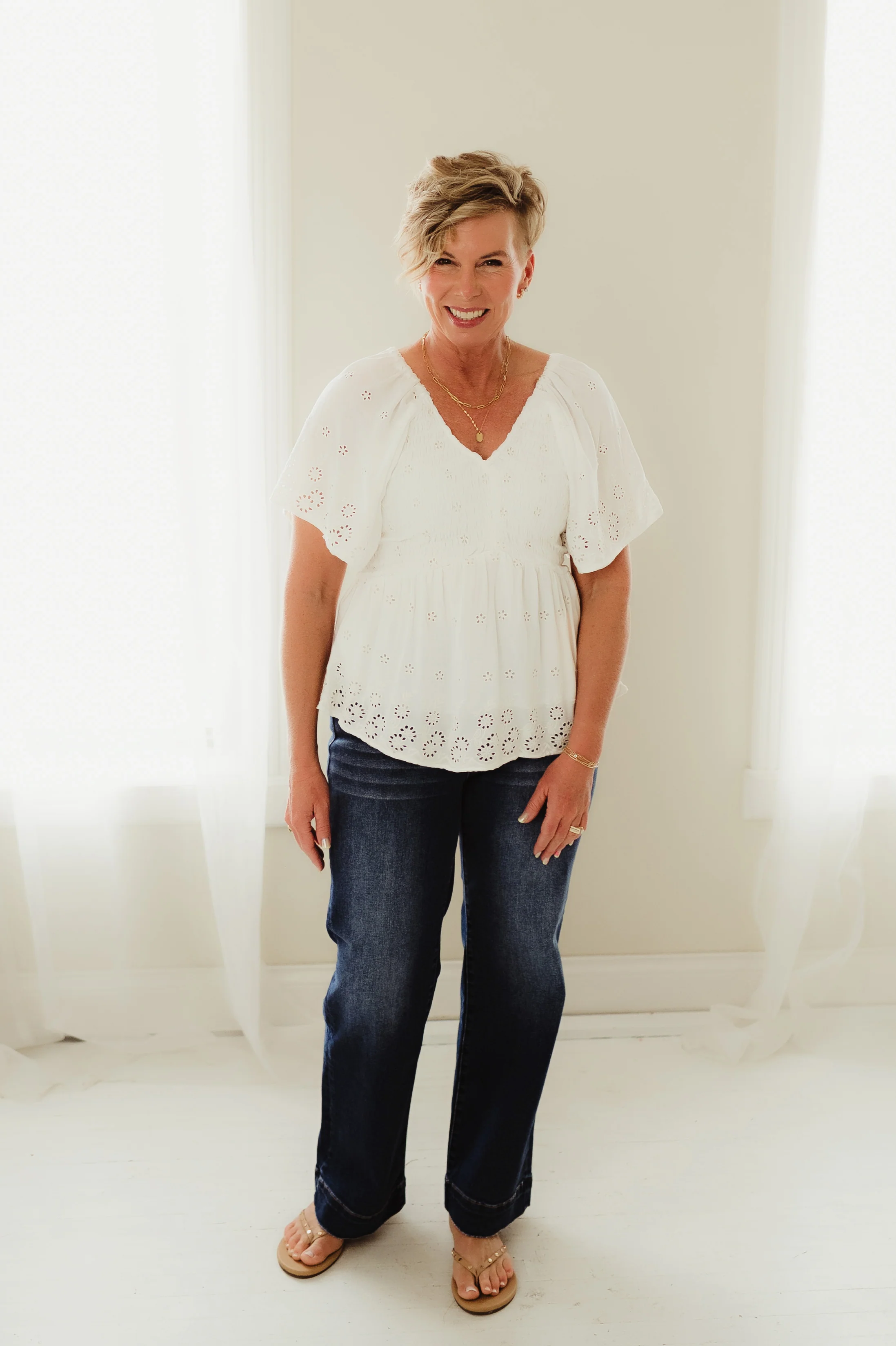 White Romantic Charm Blouse - Image 2