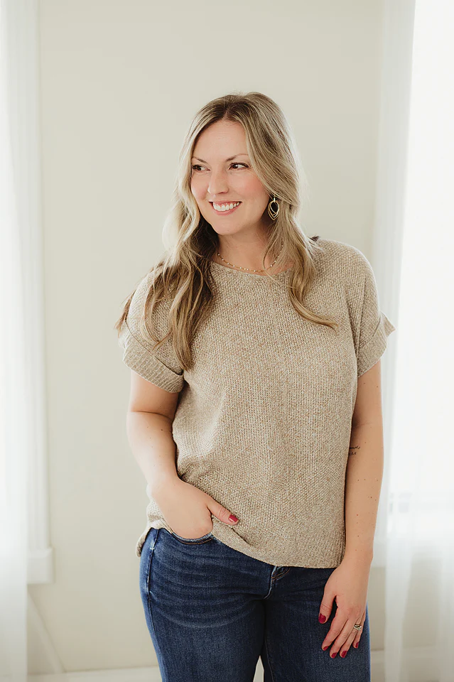 Taupe Luxe Lounge Top