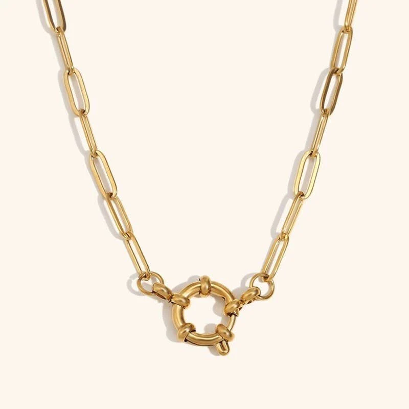 Chain Circle Necklace - Image 8