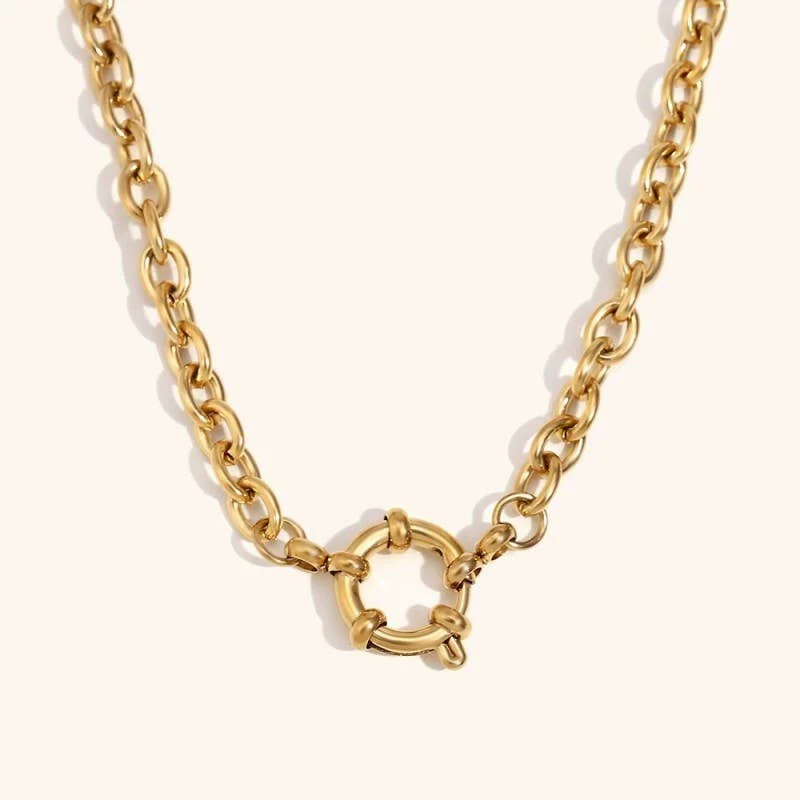 Chain Circle Necklace - Image 9