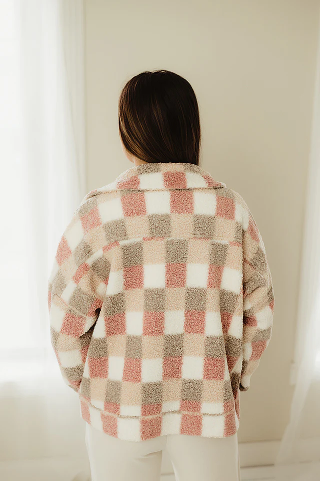 Checkered Teddy Jacket - Image 3