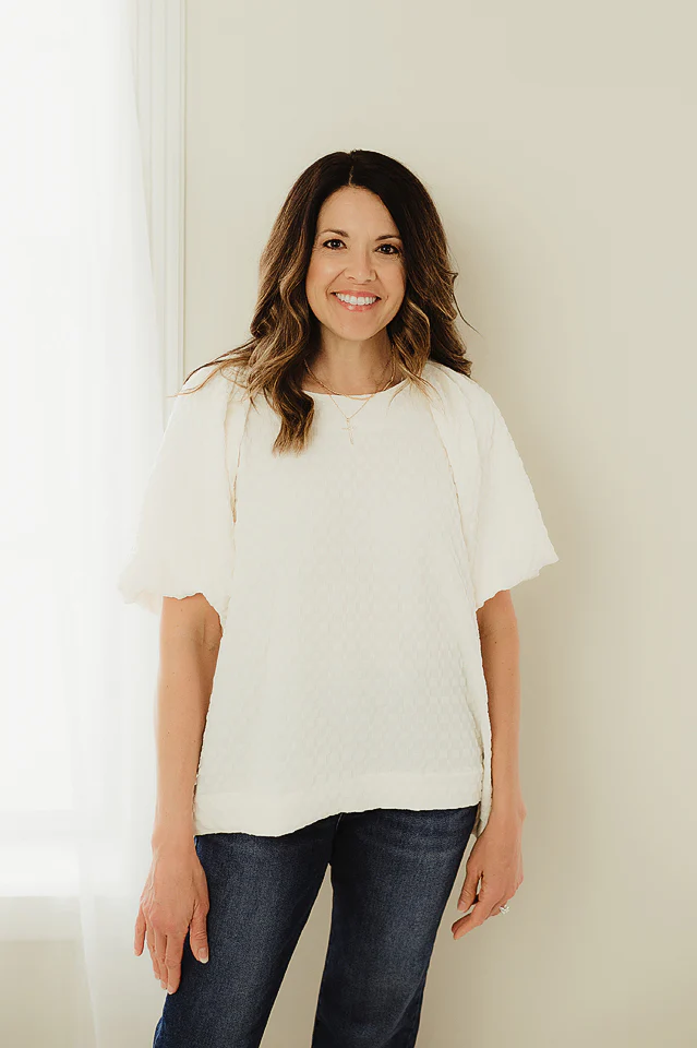 Chic Edge Jacquard Top