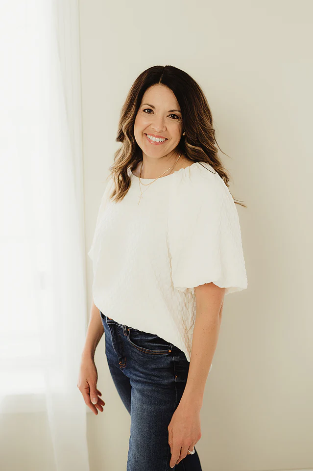 Chic Edge Jacquard Top - Image 5