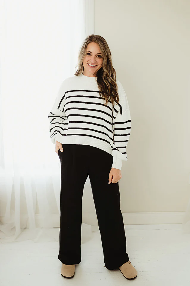 Chic Stripe Sweater - Image 4