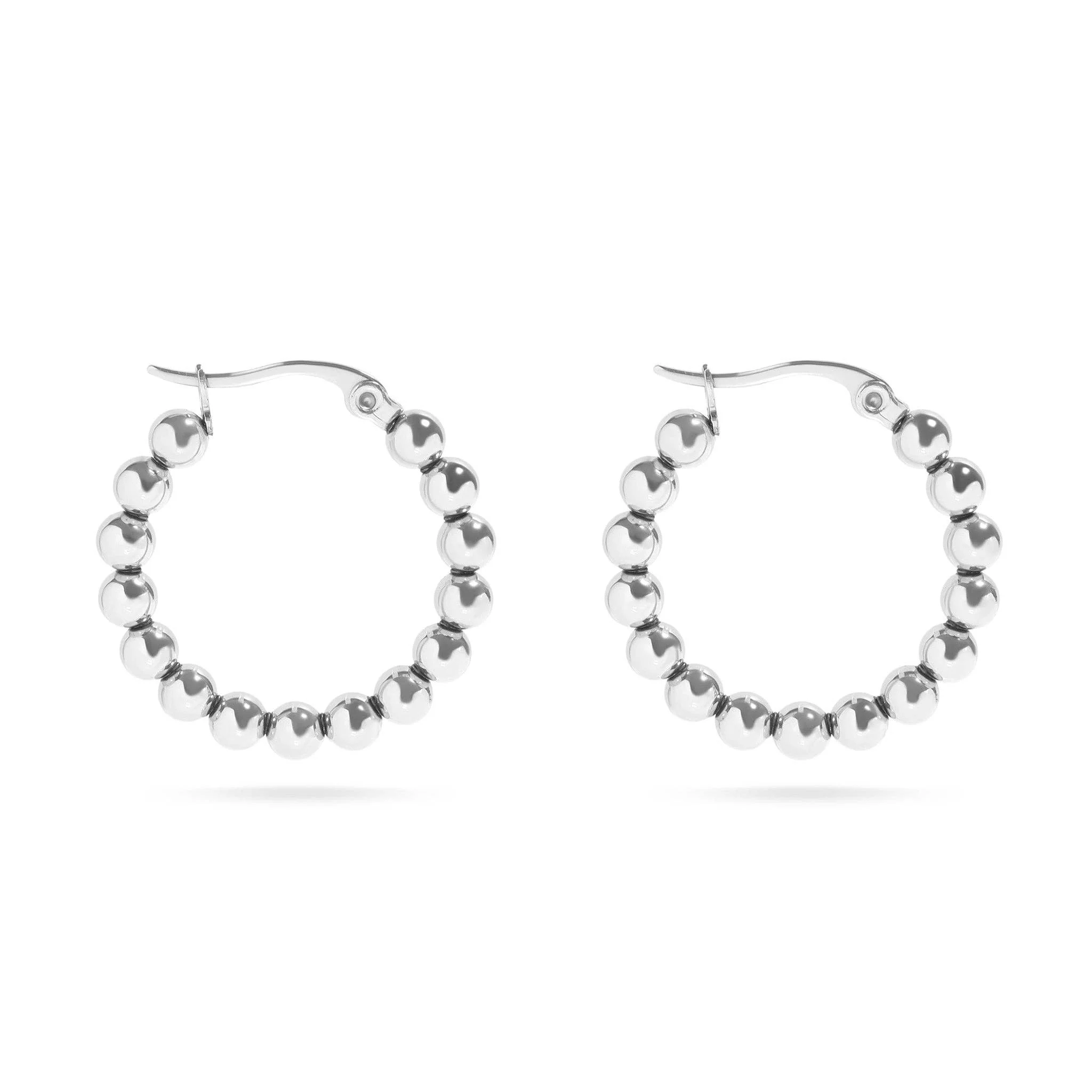 Circle Ball Hoop Earrings
