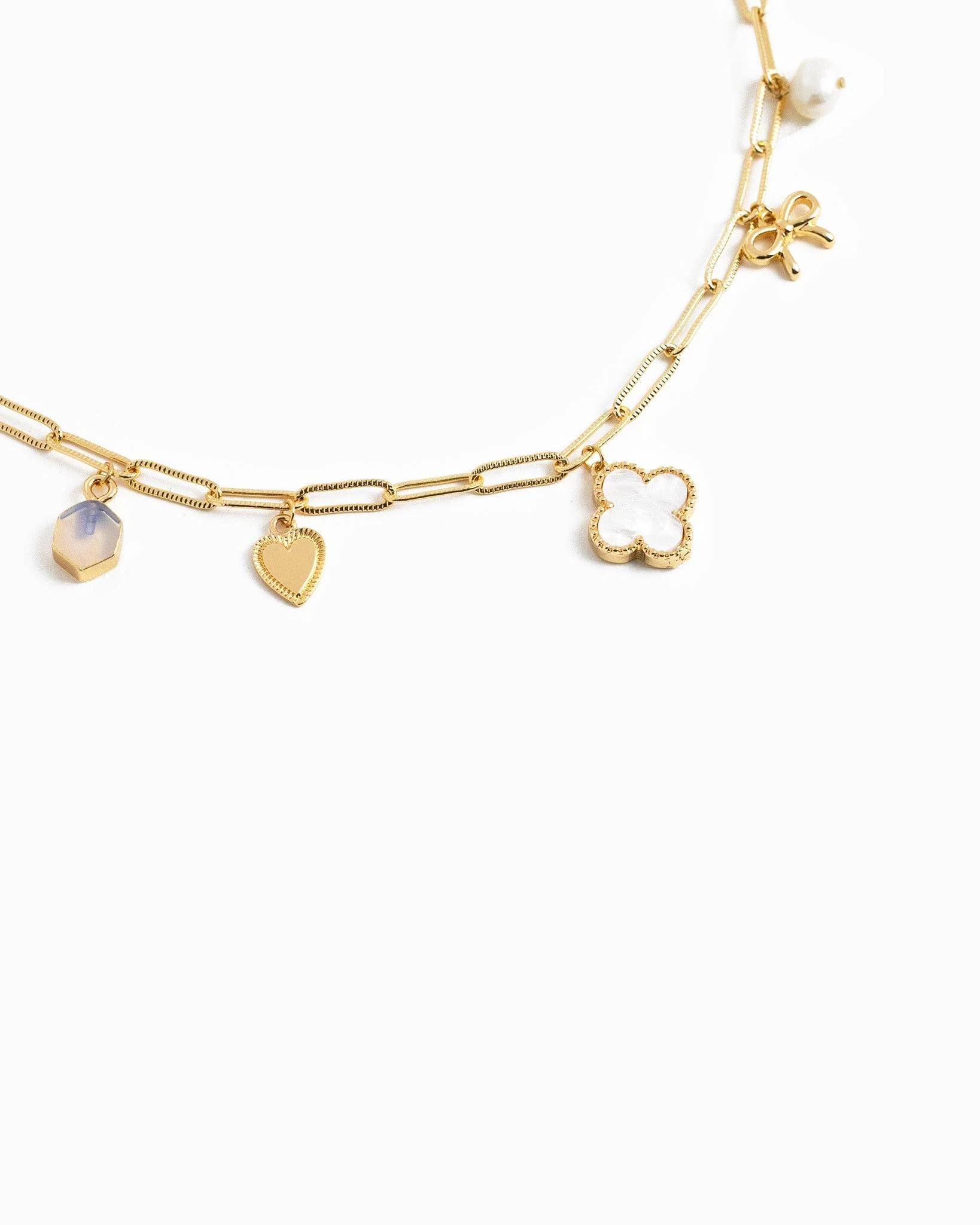 Clover 5 Charm Necklace - Image 2