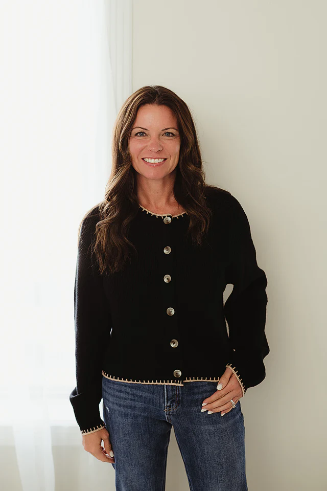 Contrast Trim Cardigan
