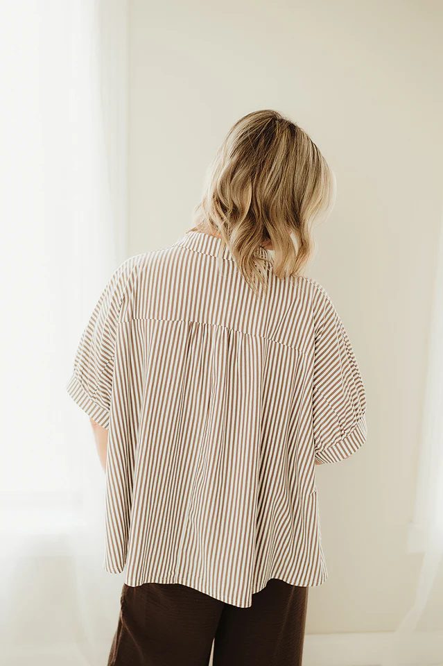 Mocha Modern Oversized Stripe - Image 2