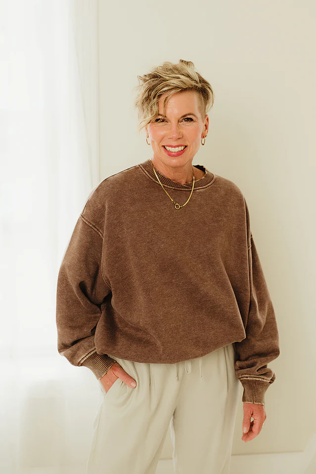 Brown Cozy Comfort Pullover - Image 2