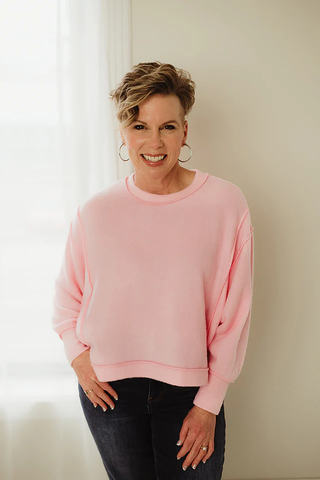 Dark Pink Cozy Core Sweater