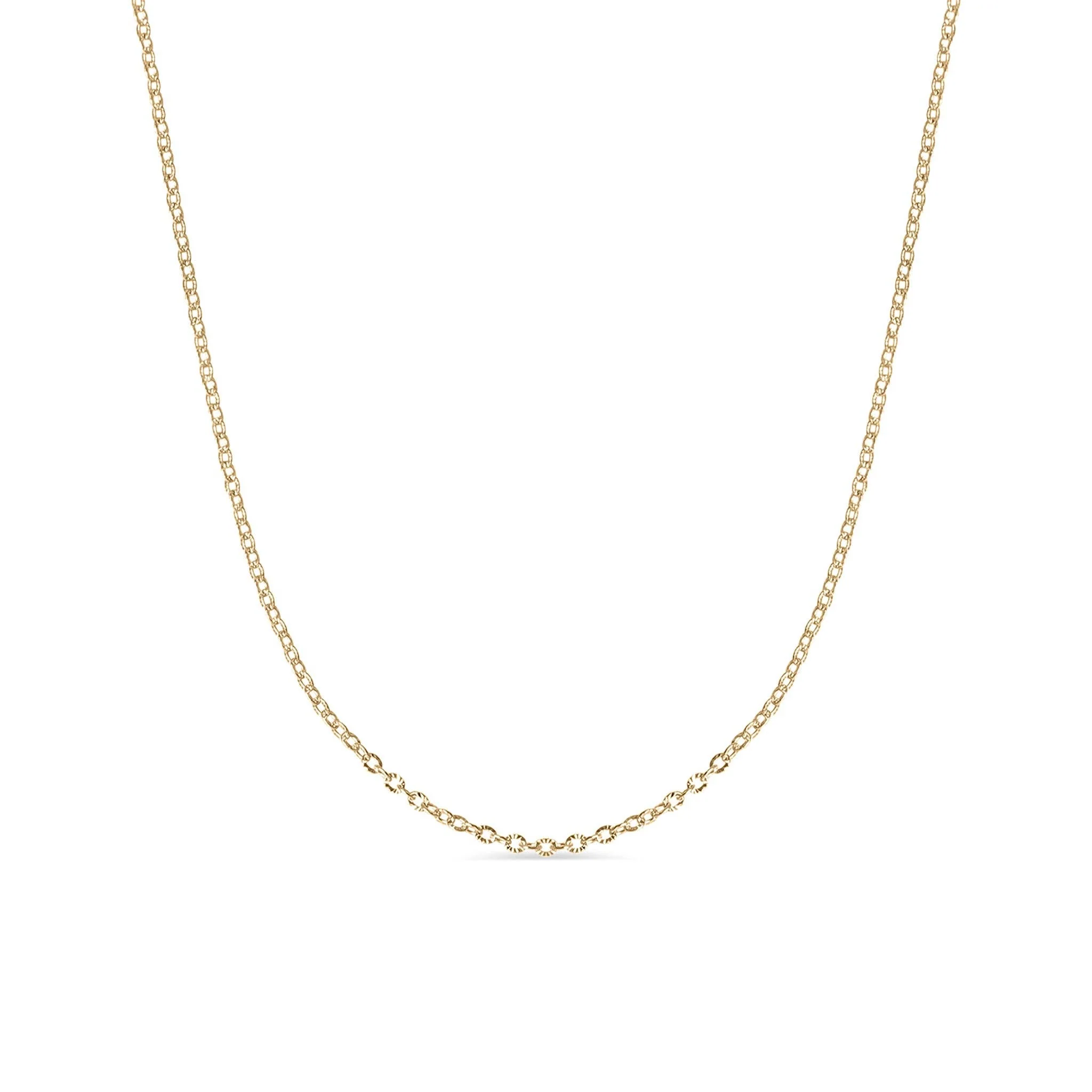 Crimped Oval Chain Necklace - Image 3