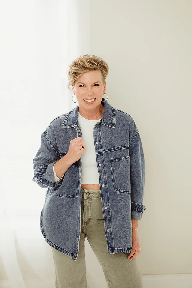 Denim Horizon Shacket - Image 2