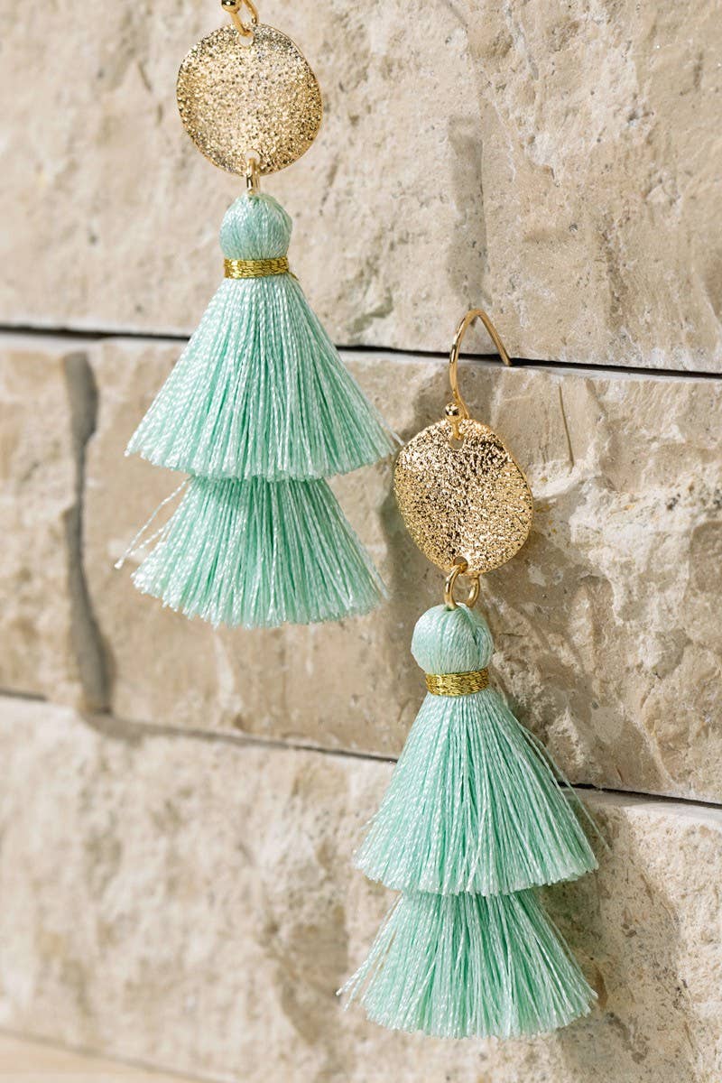 Double Tassel Earrings - Image 2