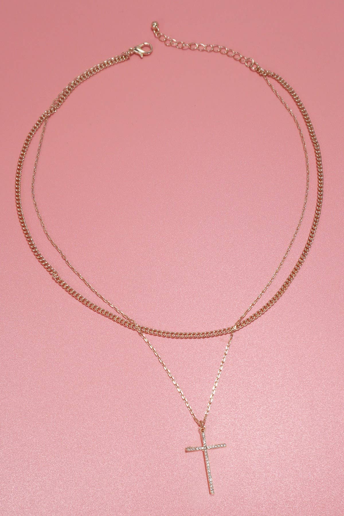 Double Rhinestone Cross