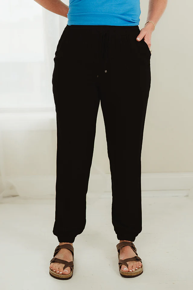Black Elevated Joggers