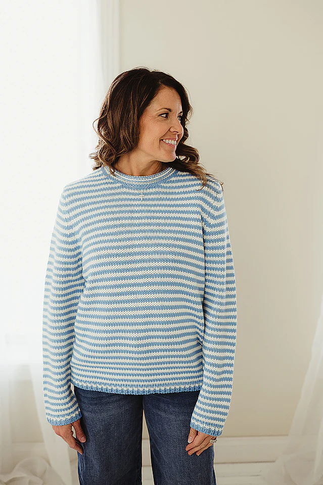 Blue Everyday Cozy Stripe Sweater